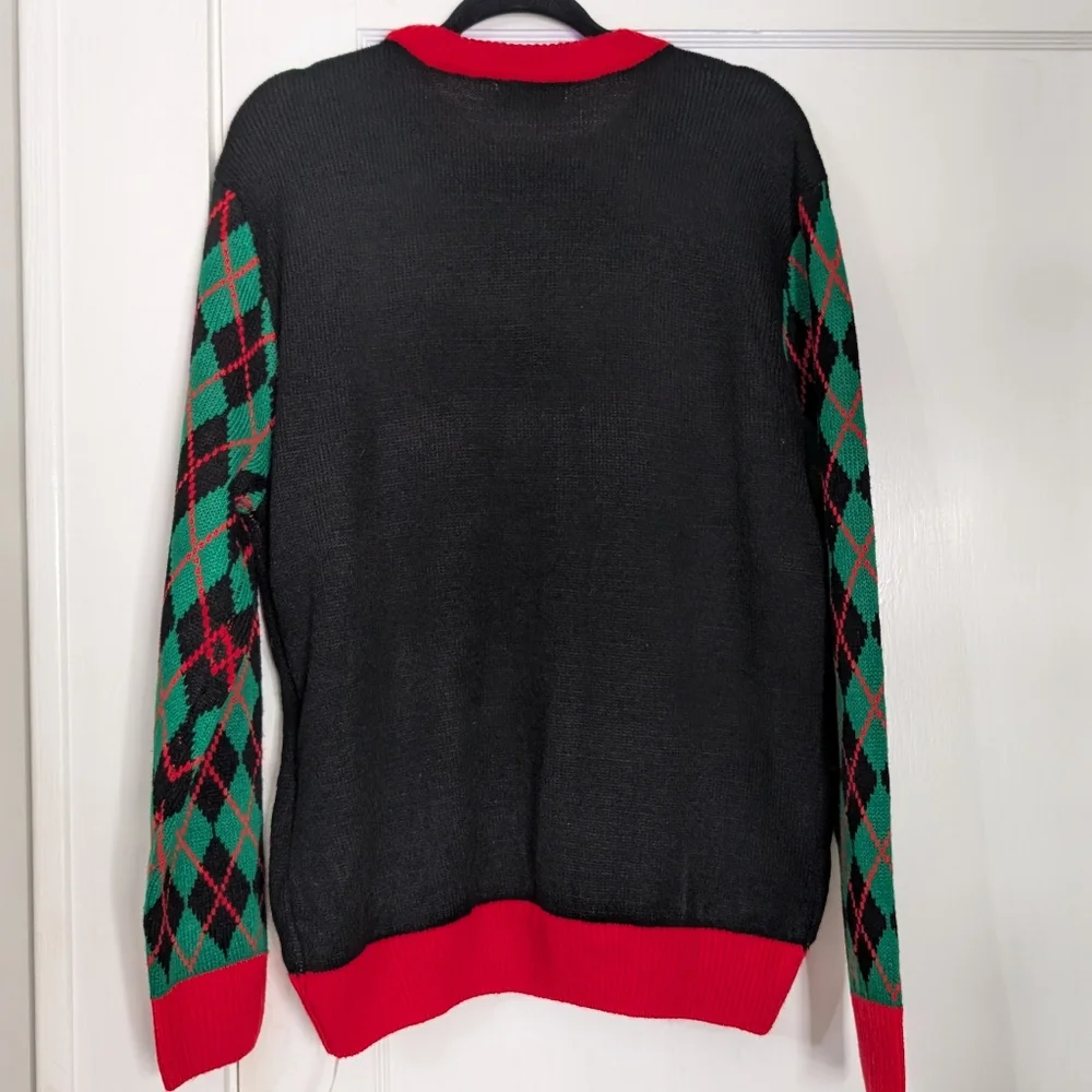 Holiday Time Straight Outta North Pole Light Up Ugly Christmas Sweater L - Picture 3 of 5